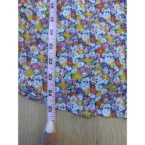 J Crew Liberty Ruffle Button Up Shirt Libby Floral Size XXS 2320 - Picture 10 of 11